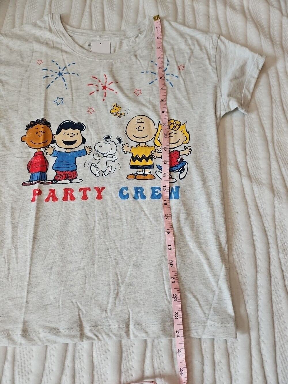 Peanuts Party Crew Kids T Shirt Size XL Plus Snoopy Charlie Brown NWT